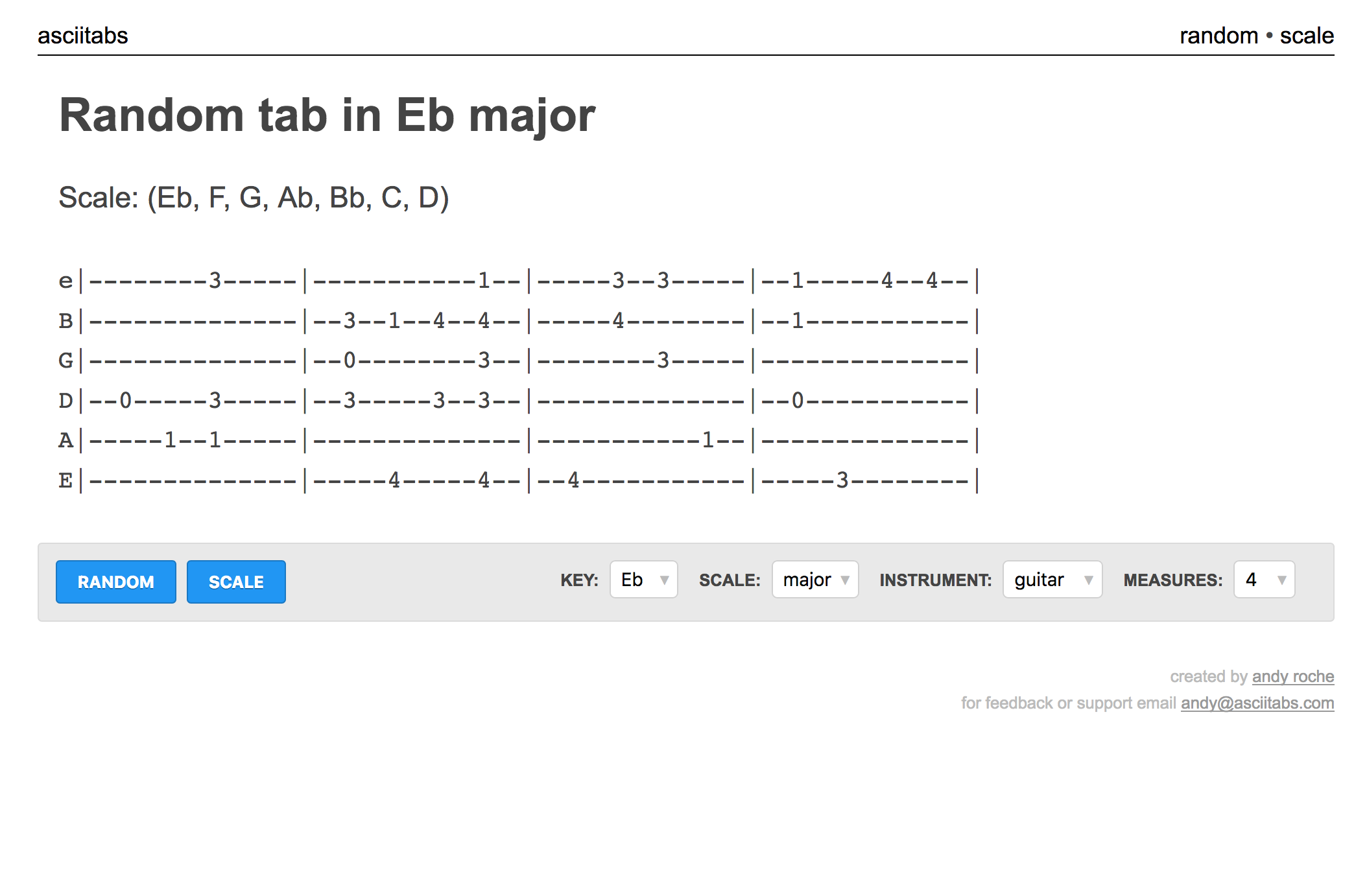 ASCII Tabs